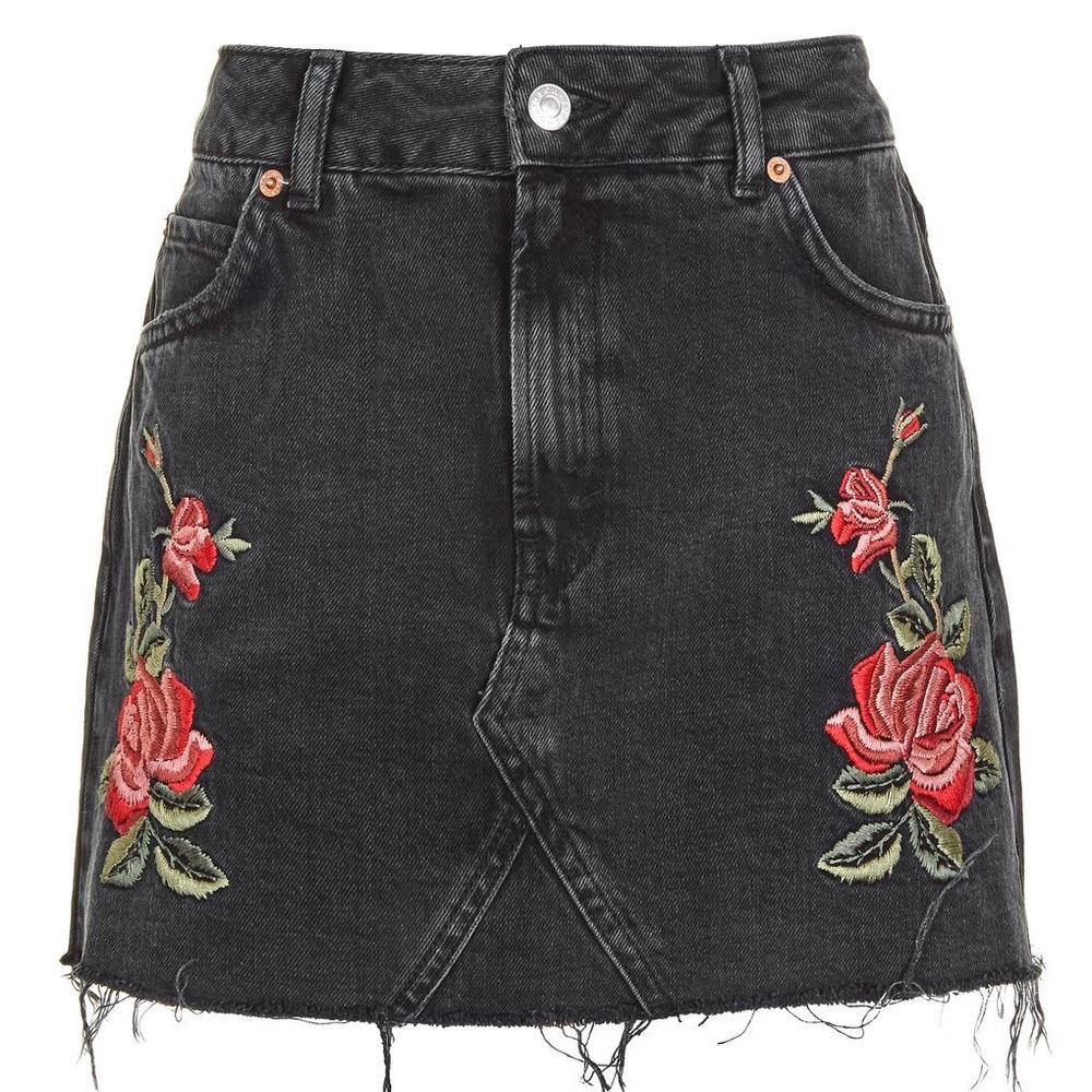TopShop Mini Skirt with Roses
